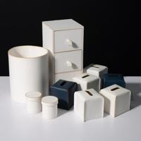 10 Bathroom Containers Giobagnara, Arte & Cuoio - Sold for $2,432 on 11-16-2025 (Lot 972).jpg